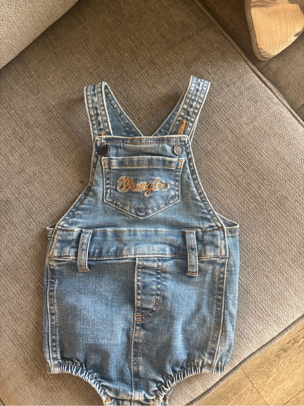 Wrangler Light Blue Denim Kids Overall Romper